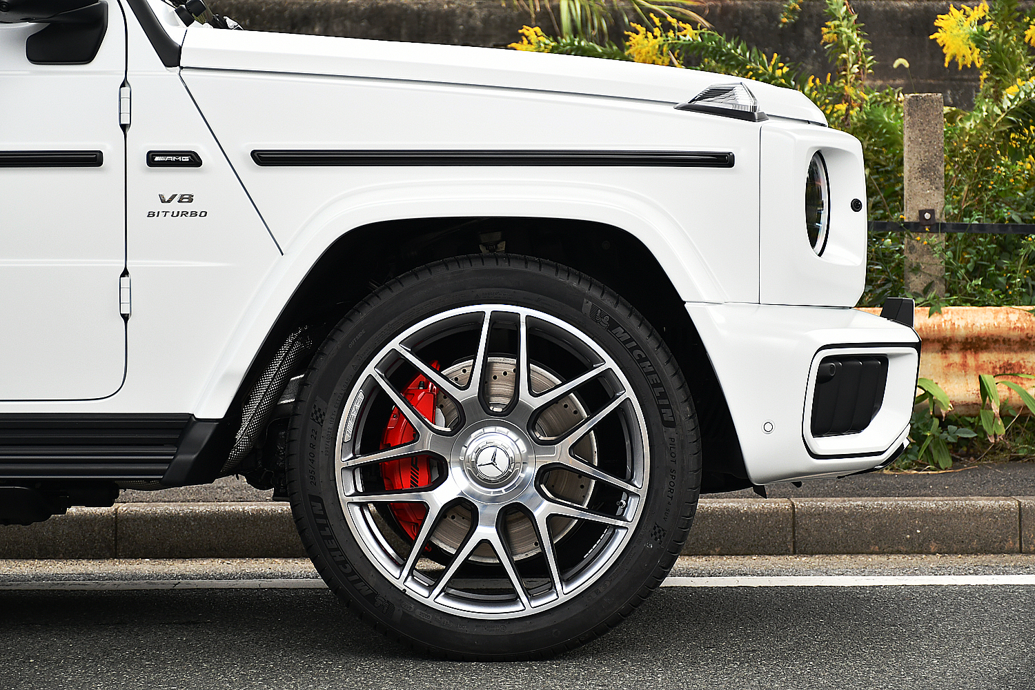 愛知県　名古屋　ベンツ　カスタム　AMG　W465　ローダウン　スペーサー　22インチ　ISC　プロテクションフィルム　マットオパリスホワイト　ボンド　ボンド名古屋