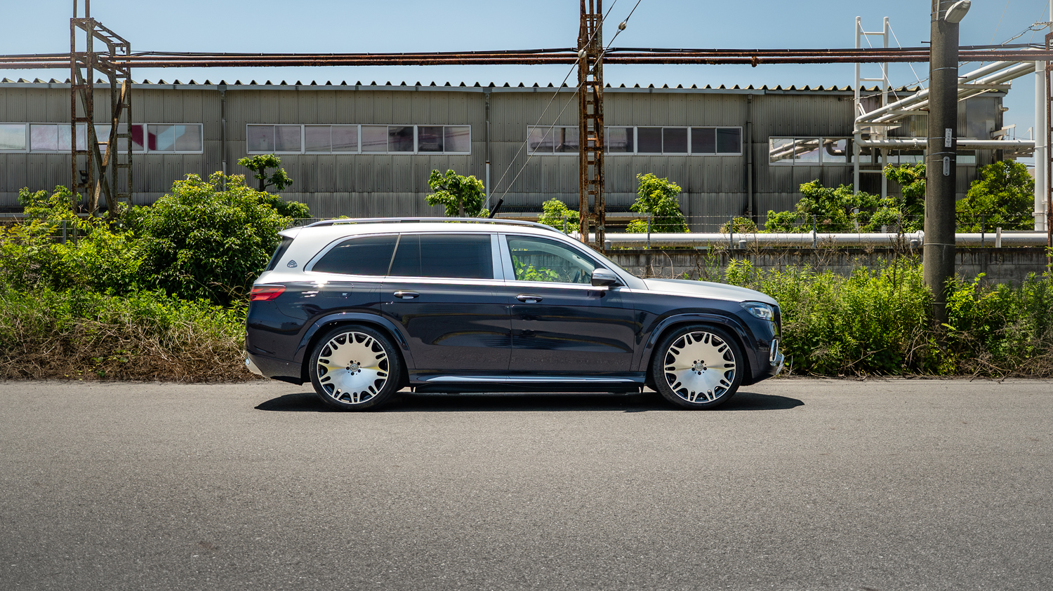 愛知県 名古屋 ベンツ カスタム マイバッハ GLSマイバッハ BRABUS ブラバス ローダウン DPPF SQ-NAVY INOZETEK SEQUEL FRAGMENT ラッピング 24インチ ボンド ボンド名古屋