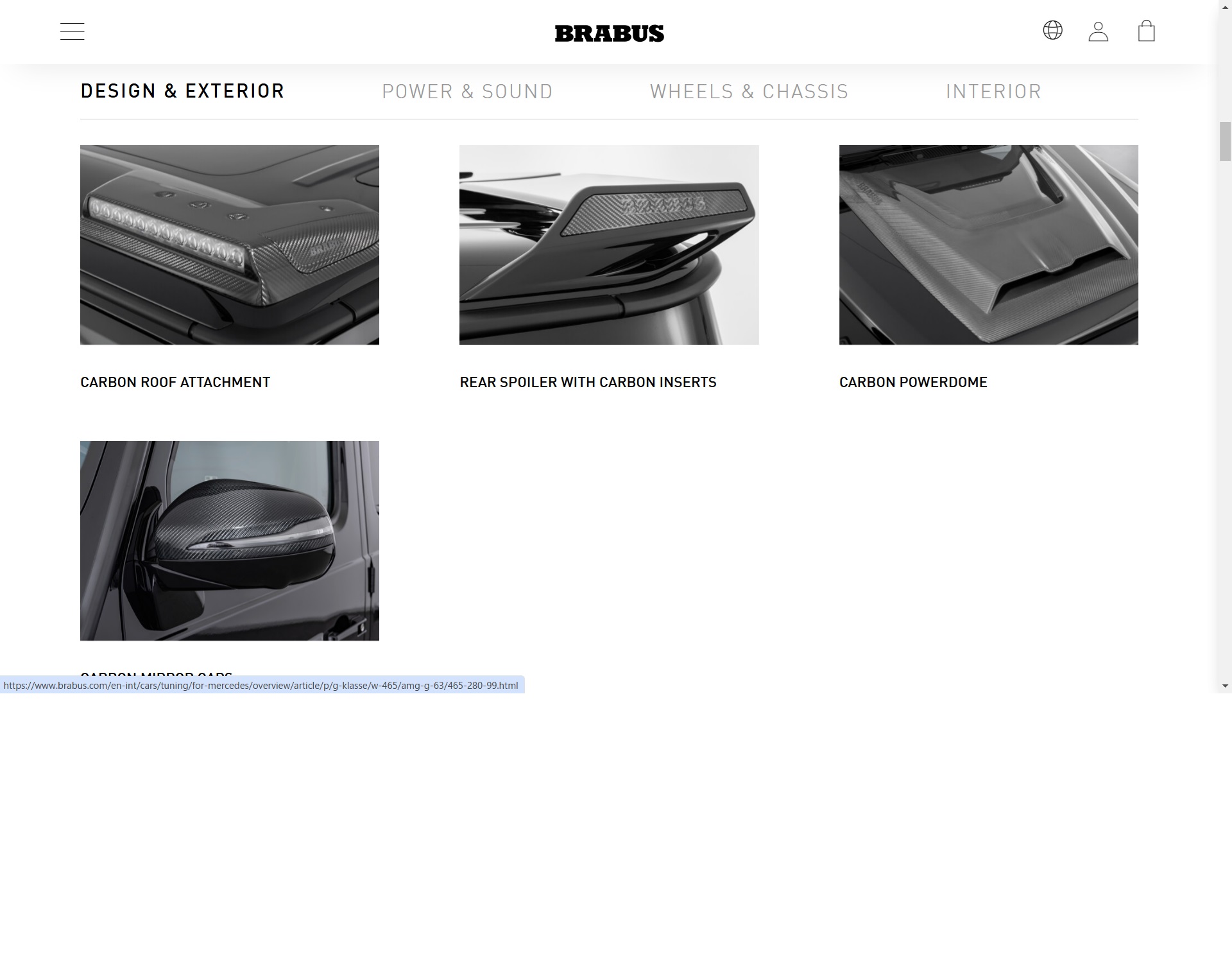 W465　ブラバス　エアロ　カーボン