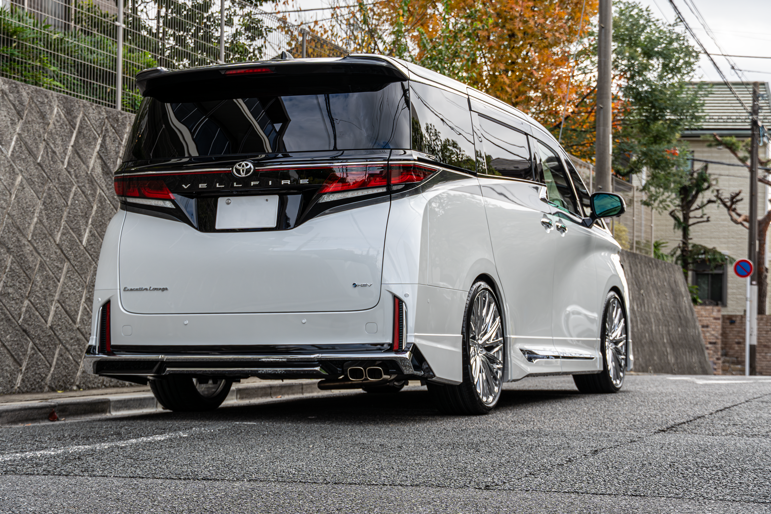 トヨタ ヴェルファイア カスタム ツートン ラッピング AK FORGED 22インチ RSR ローダウン