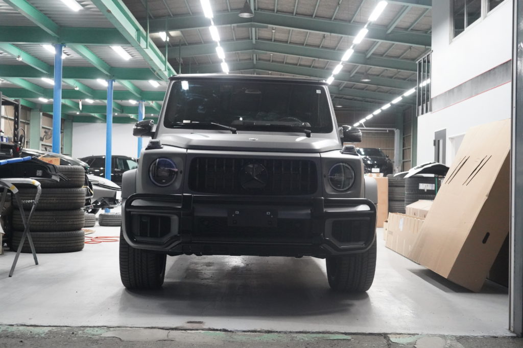 W465　G63　MercedesBenz　ゲレンデ　Gクラス　ブラッシュガード　フロントナンバーベース　電動サイドステップ
