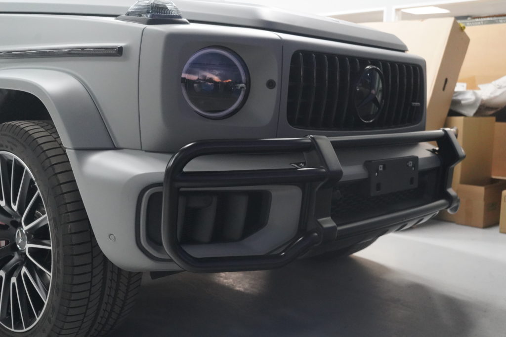 W465　G63　MercedesBenz　ゲレンデ　Gクラス　ブラッシュガード　フロントナンバーベース　電動サイドステップ