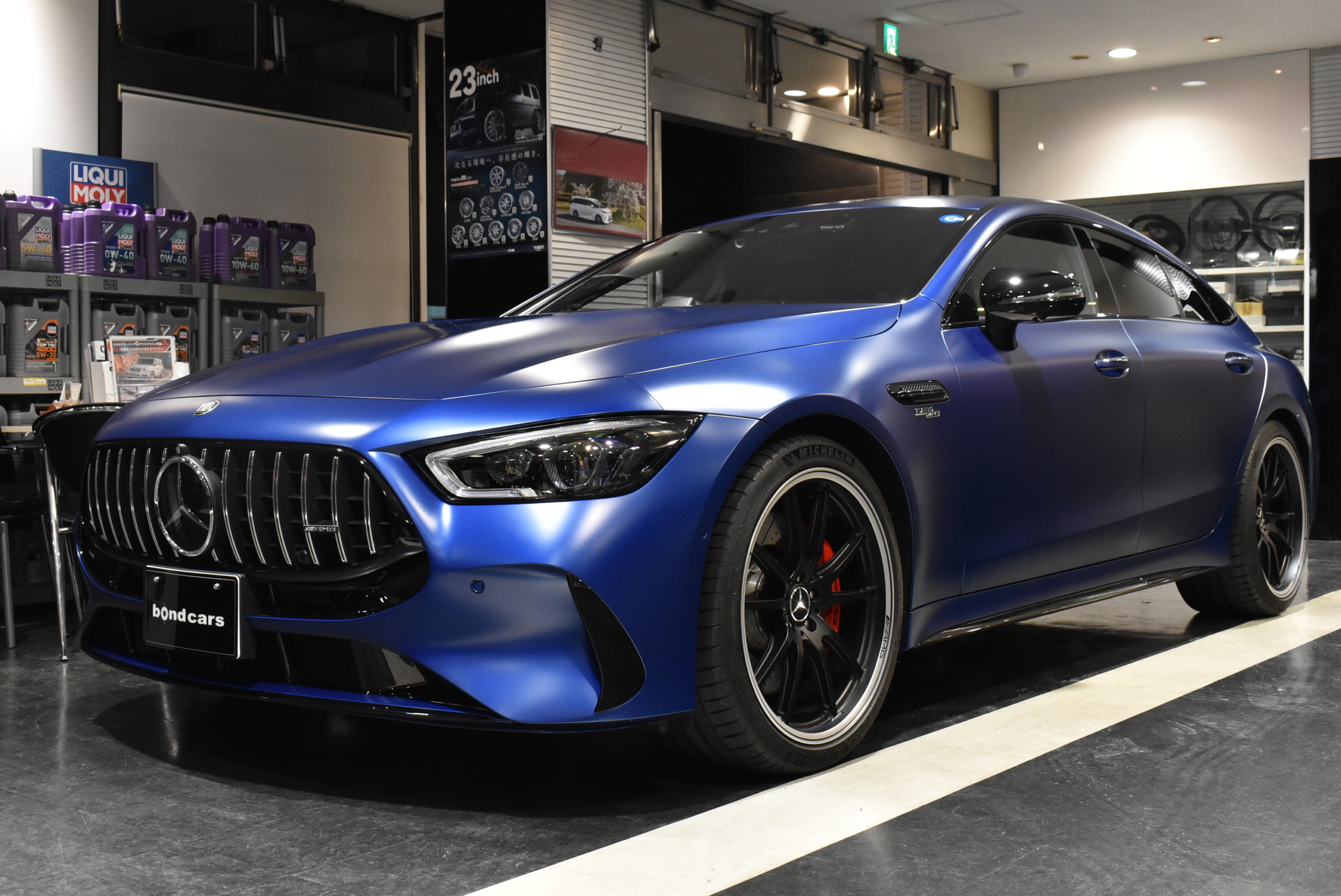 AMG GT53　４Ｄクーペ　AMGダイナミックパッケージ サンルーフ フルレザー仕様(ダイヤモンドステッチ入り) スペクトラルブルーマグノ