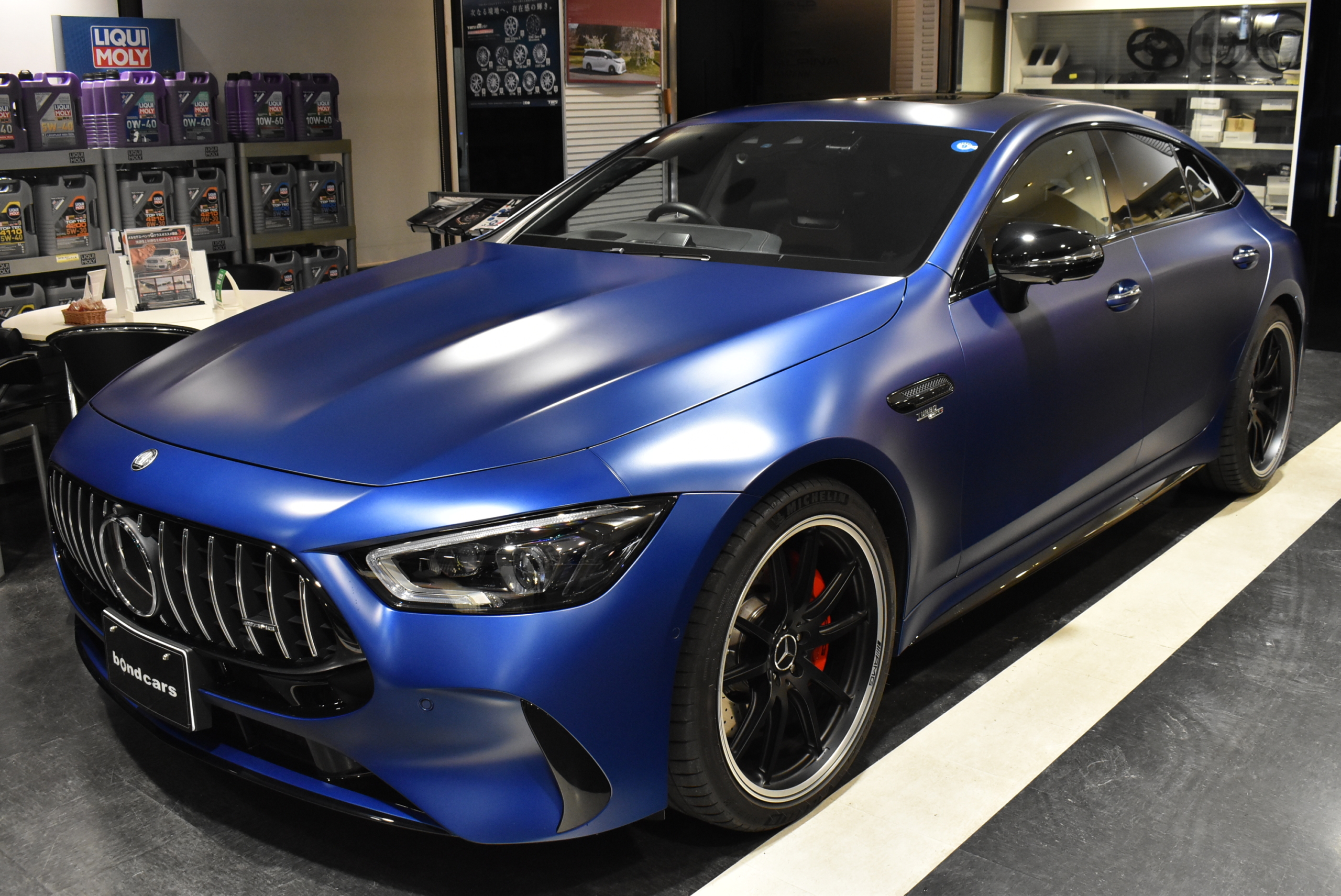 AMG GT53　４Ｄクーペ　AMGダイナミックパッケージ サンルーフ フルレザー仕様(ダイヤモンドステッチ入り) スペクトラルブルーマグノ