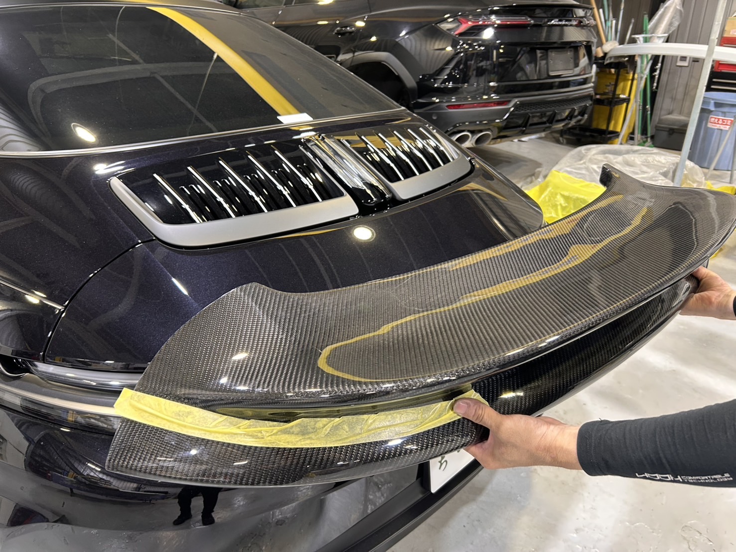 ポルシェ　992.2　マットブラック　エアロ　カスタム